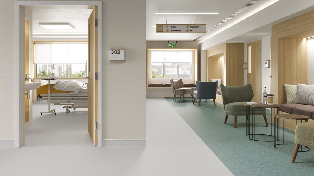 Polysafe Verona CORRIDOR LOOKING INTO HOSPITAL